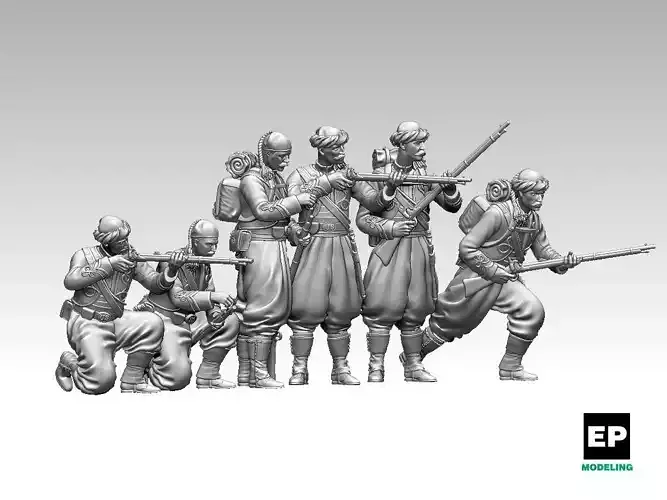Zouave soldiers 3D print model
