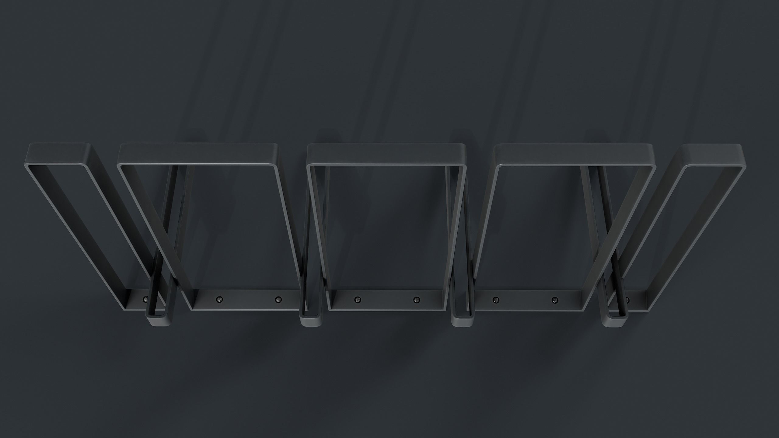 Bike Rack 12 PBR Game Ready Low-poly 3D model_8