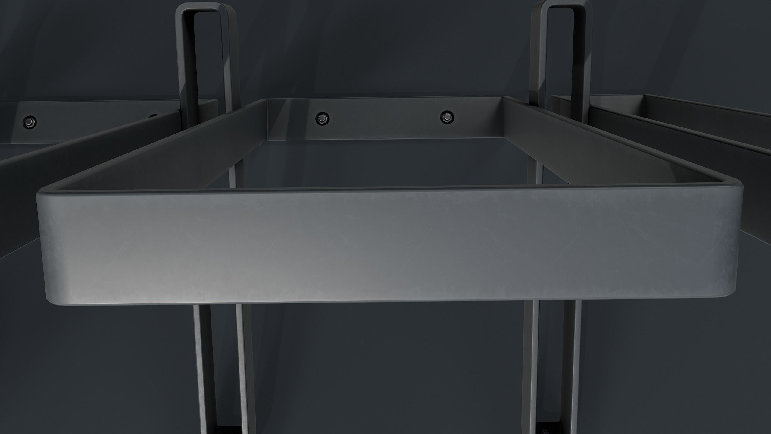 Bike Rack 12 PBR Game Ready Low-poly 3D model_12