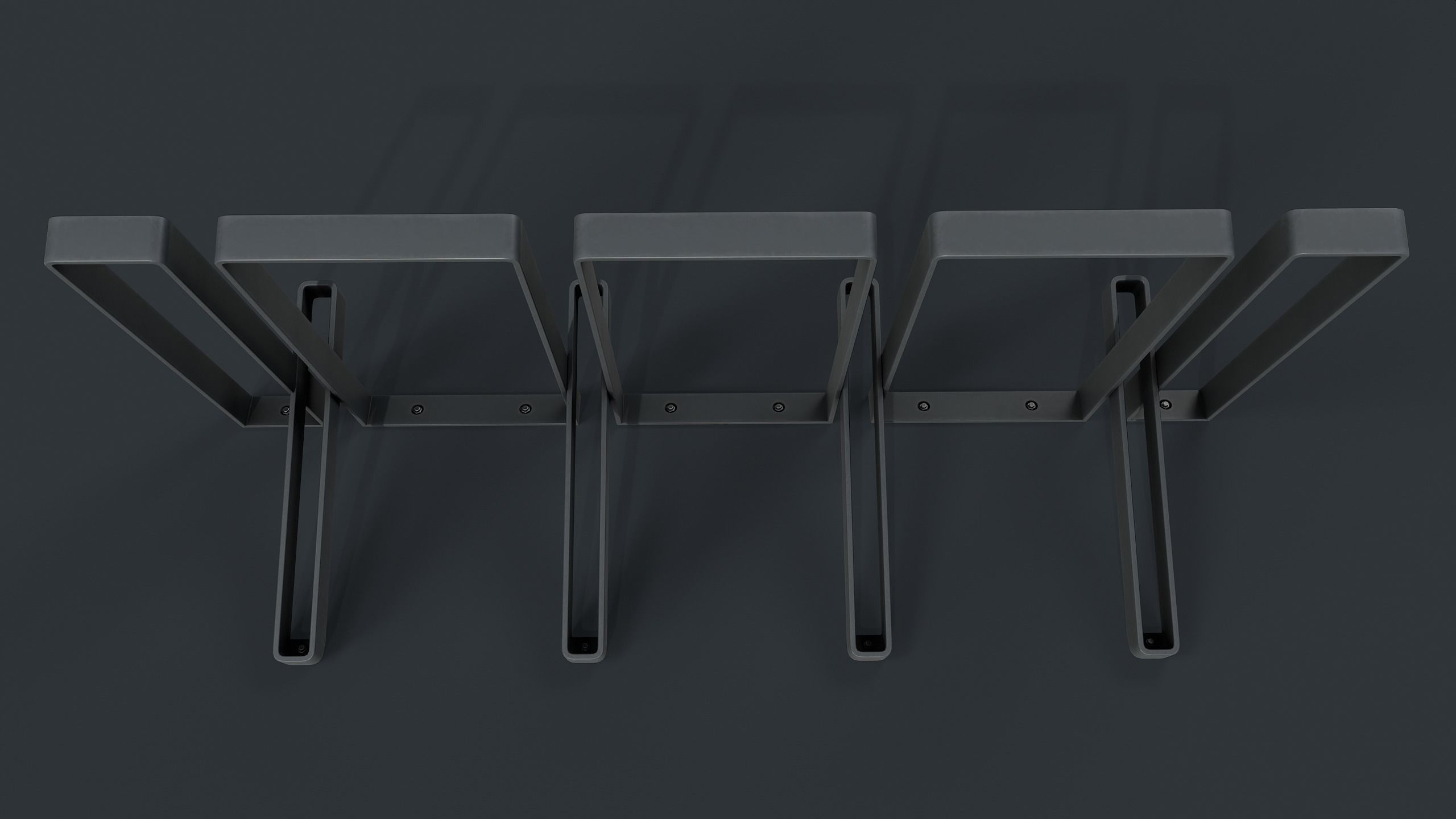 Bike Rack 12 PBR Game Ready Low-poly 3D model_7