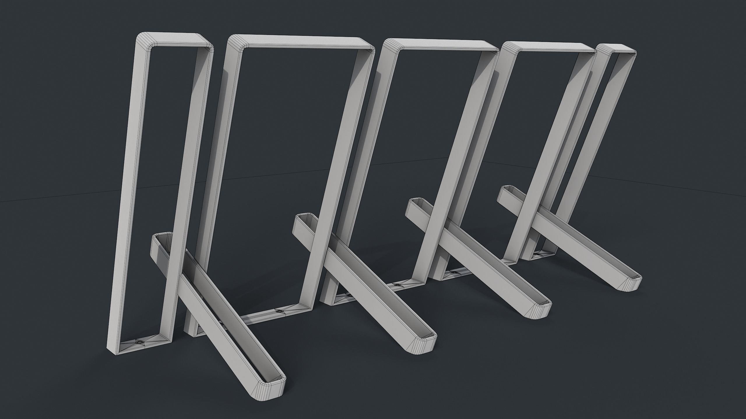 Bike Rack 12 PBR Game Ready Low-poly 3D model_14