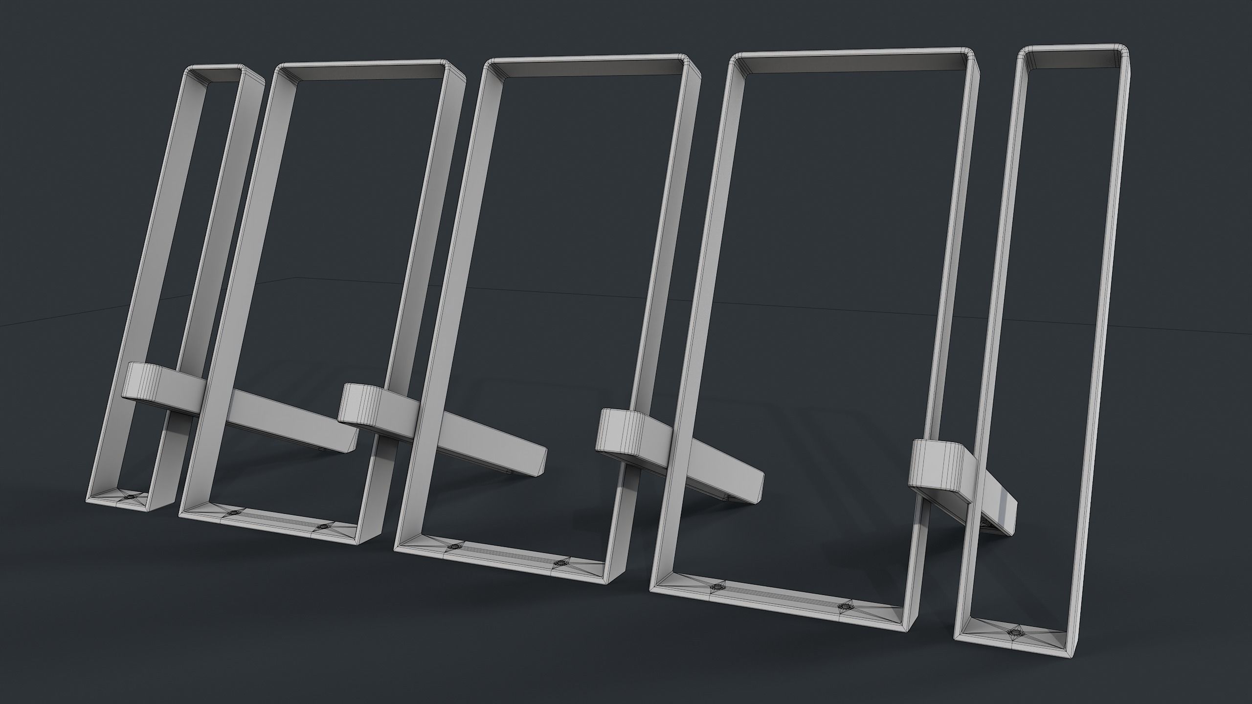 Bike Rack 12 PBR Game Ready Low-poly 3D model_15