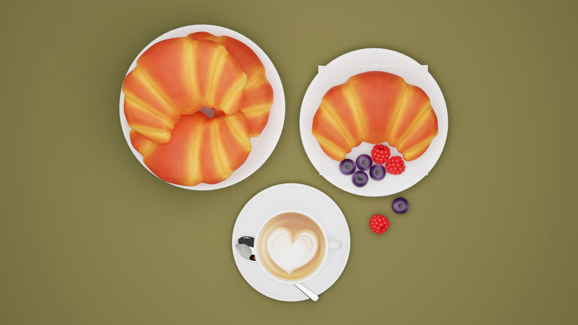 Croissant 001 3D model_6