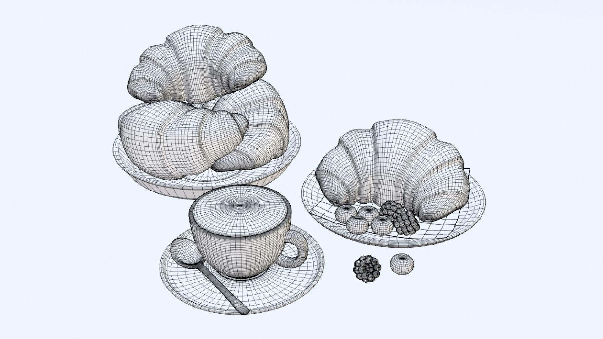Croissant 001 3D model_7