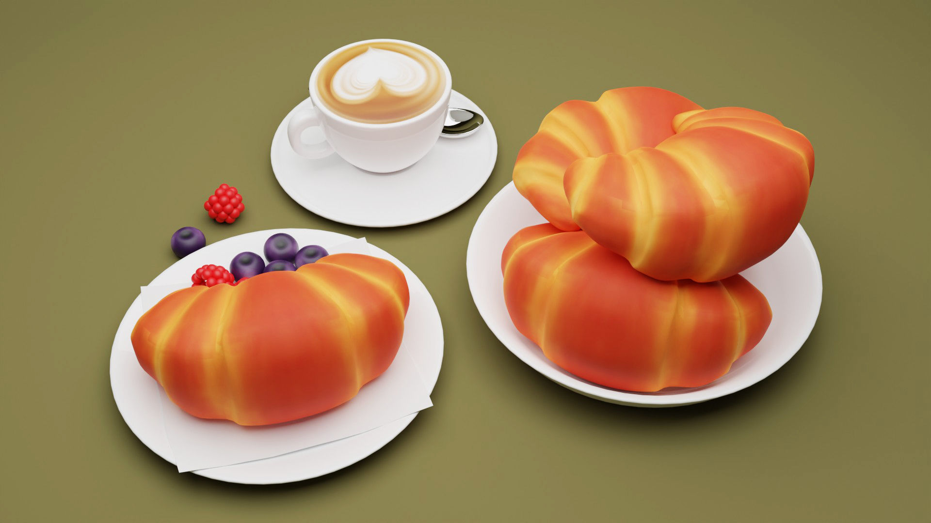 Croissant 001 3D model_3