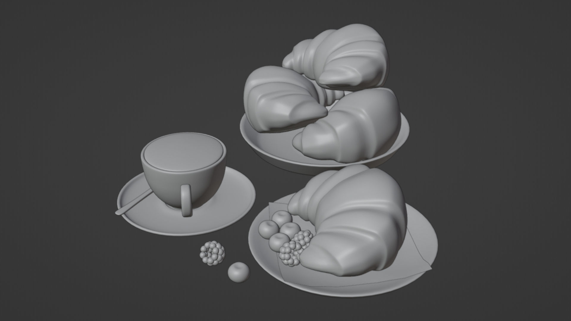 Croissant 001 3D model_12