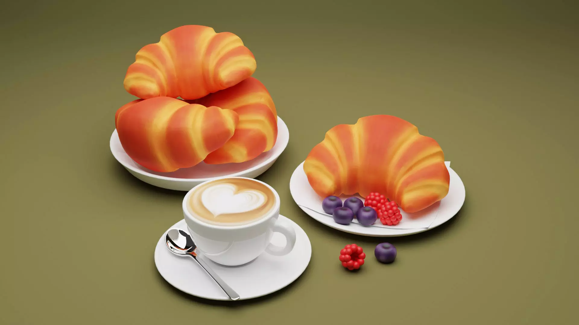 Croissant 001 3D model_0