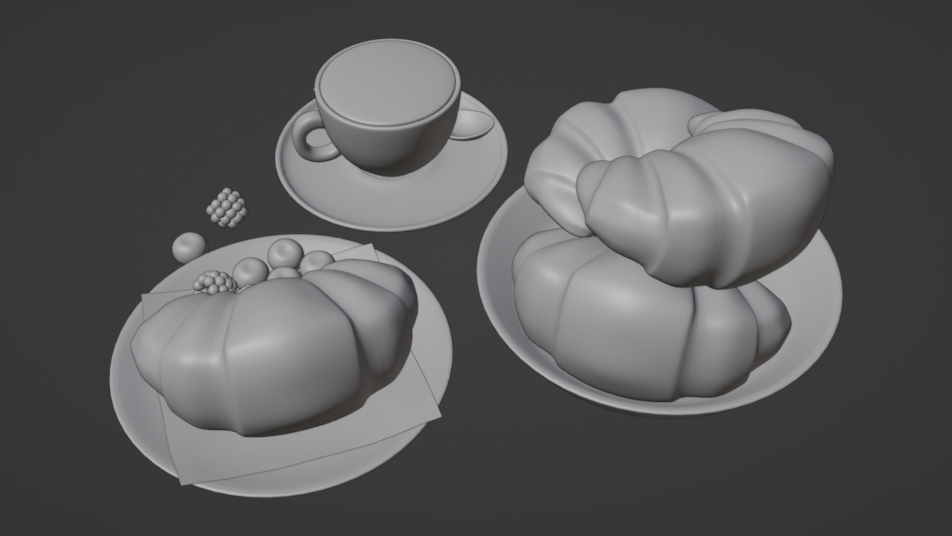 Croissant 001 3D model_13