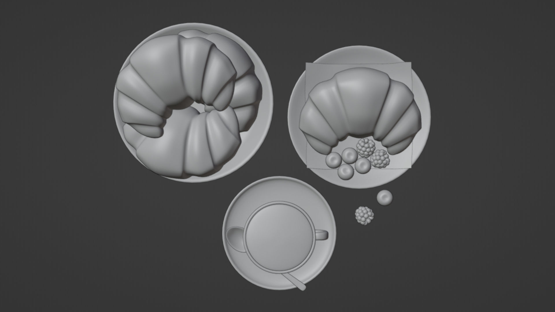 Croissant 001 3D model_16