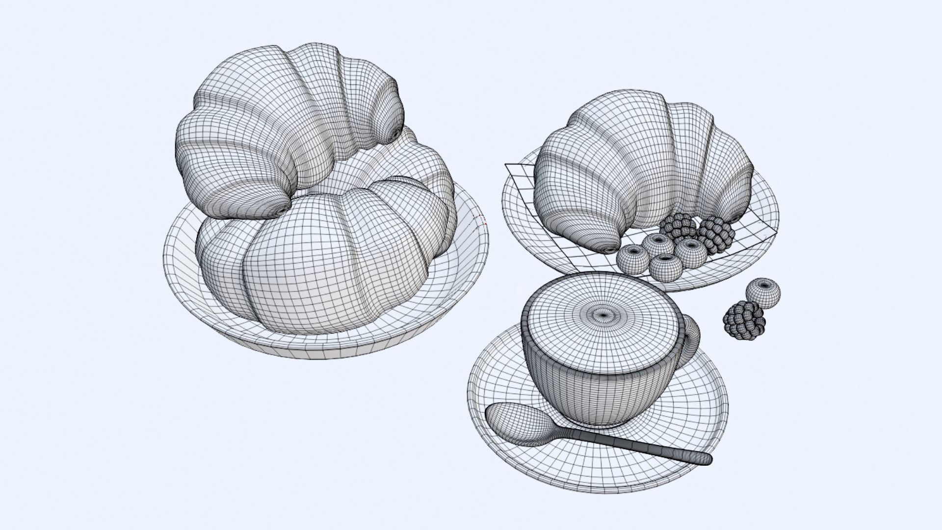 Croissant 001 3D model_8