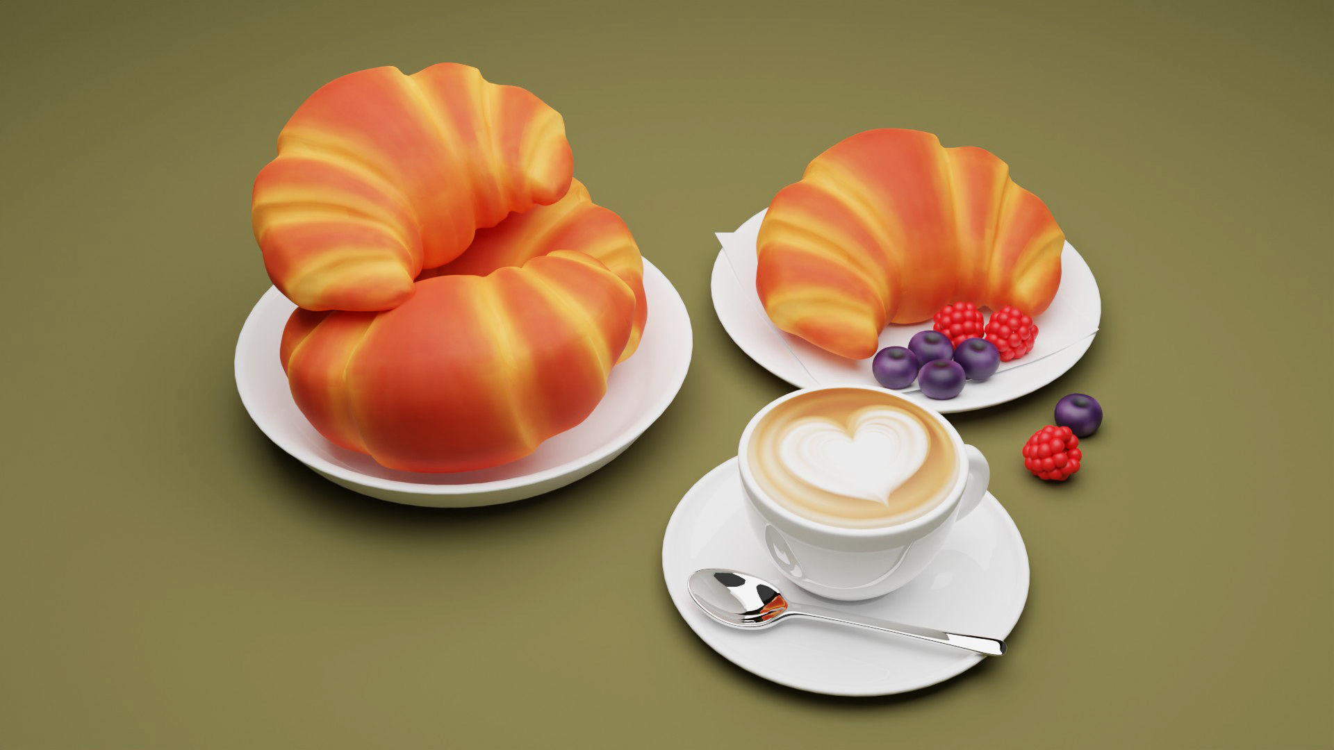 Croissant 001 3D model_5