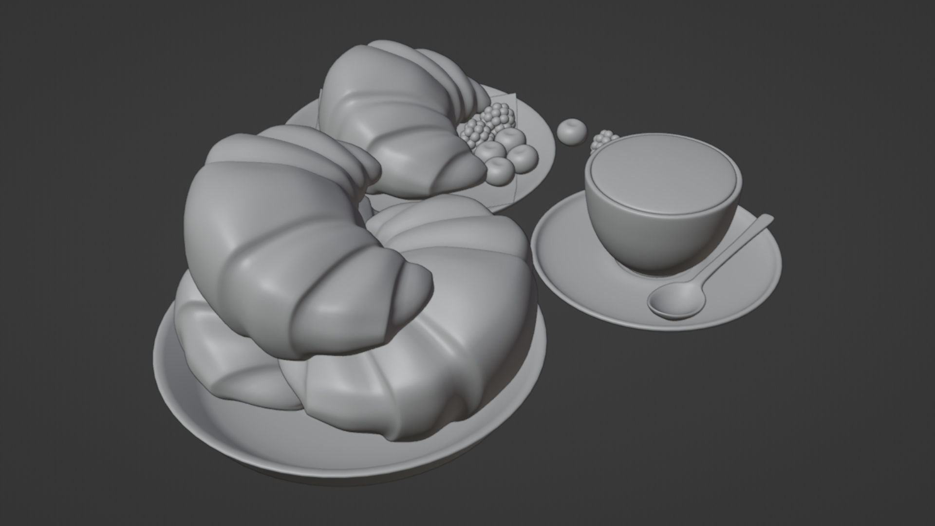 Croissant 001 3D model_14