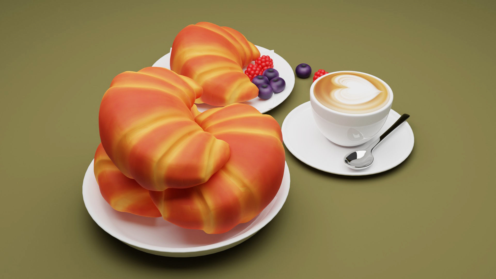 Croissant 001 3D model_4