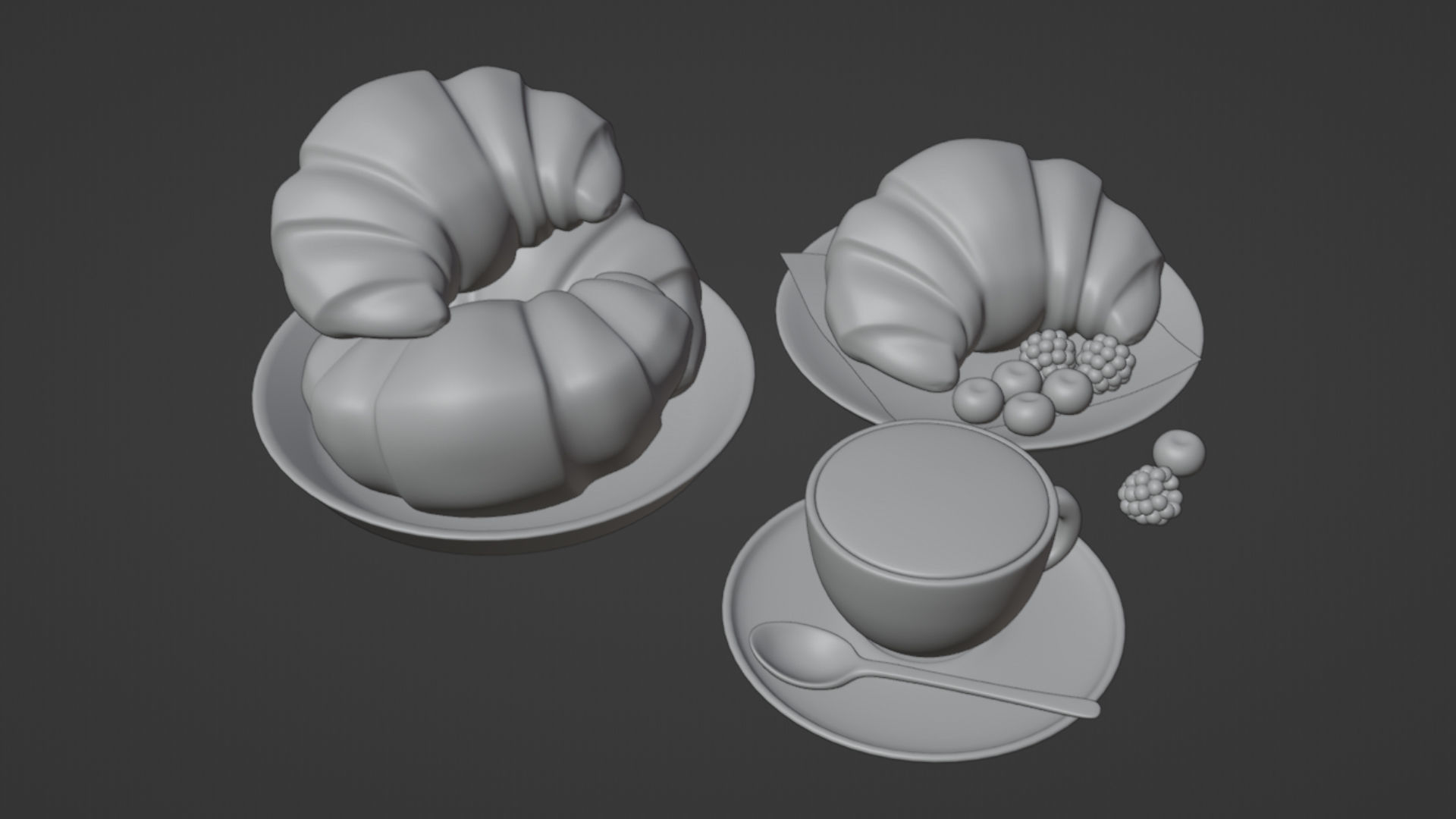 Croissant 001 3D model_15