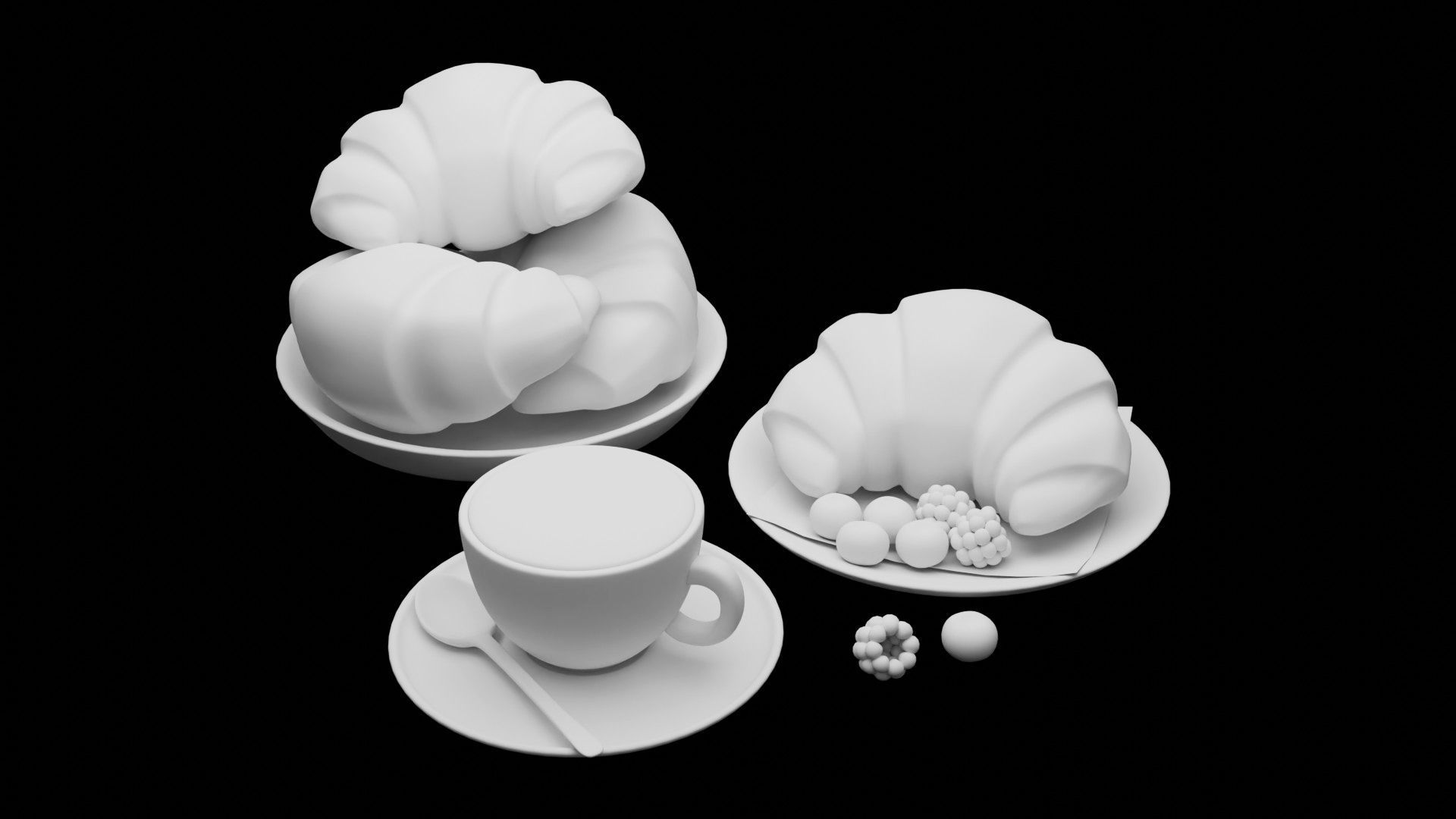 Croissant 001 3D model_10