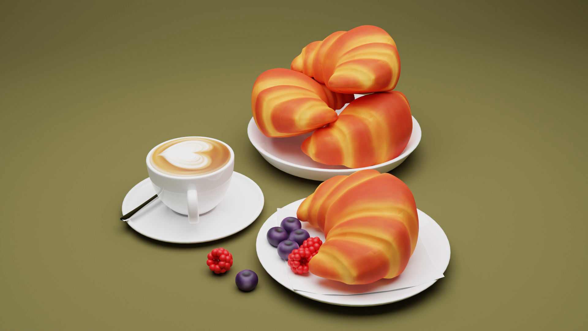 Croissant 001 3D model_2