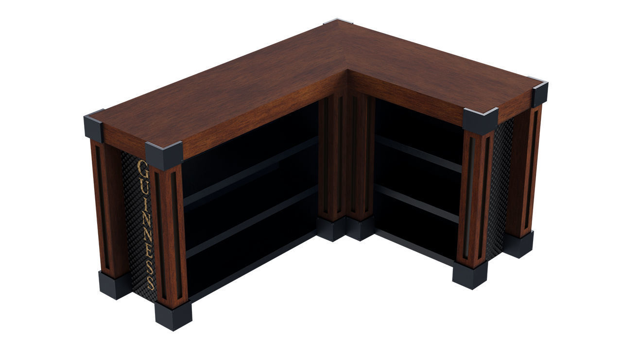 Guinness Bar Stand  Low-poly 3D model_2