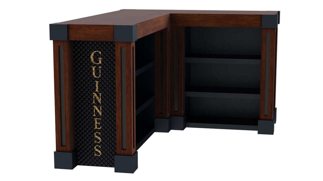 Guinness Bar Stand  Low-poly 3D model_4