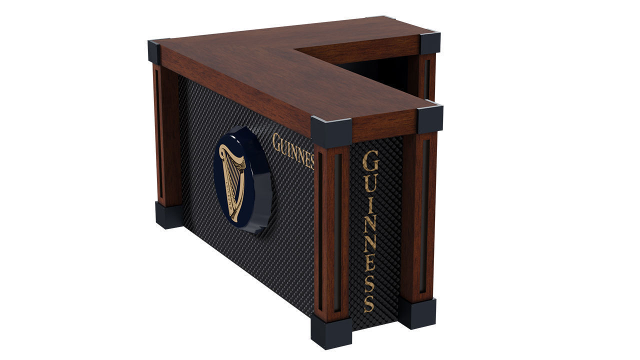 Guinness Bar Stand  Low-poly 3D model_1