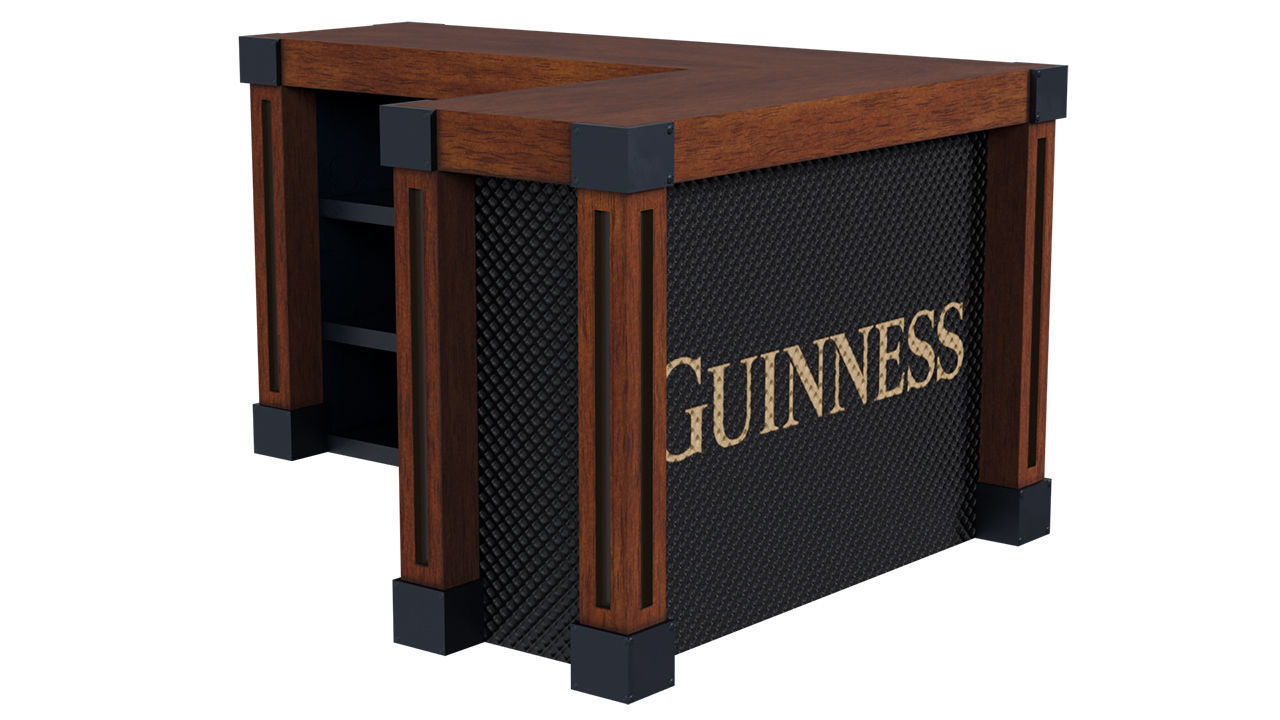 Guinness Bar Stand  Low-poly 3D model_5