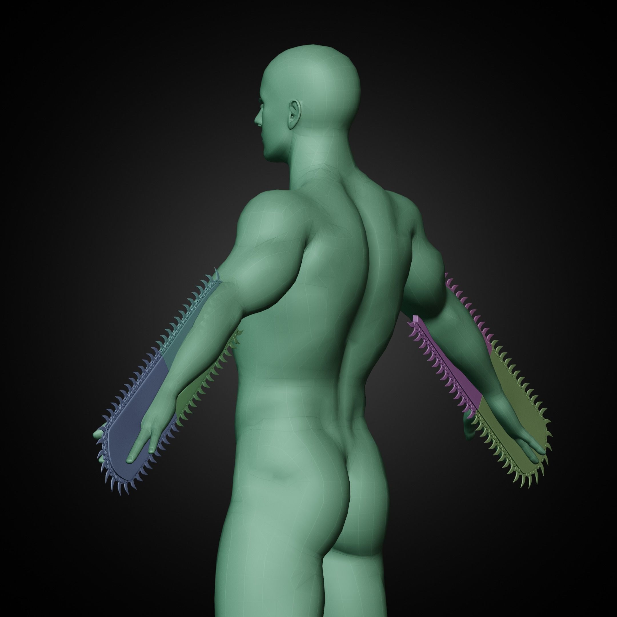 Chainsaw Man Arms for Cosplay 3D print model_21