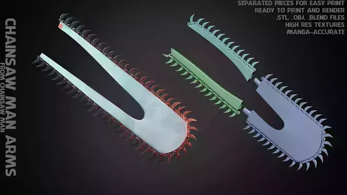 Chainsaw Man Arms for Cosplay 3D print model