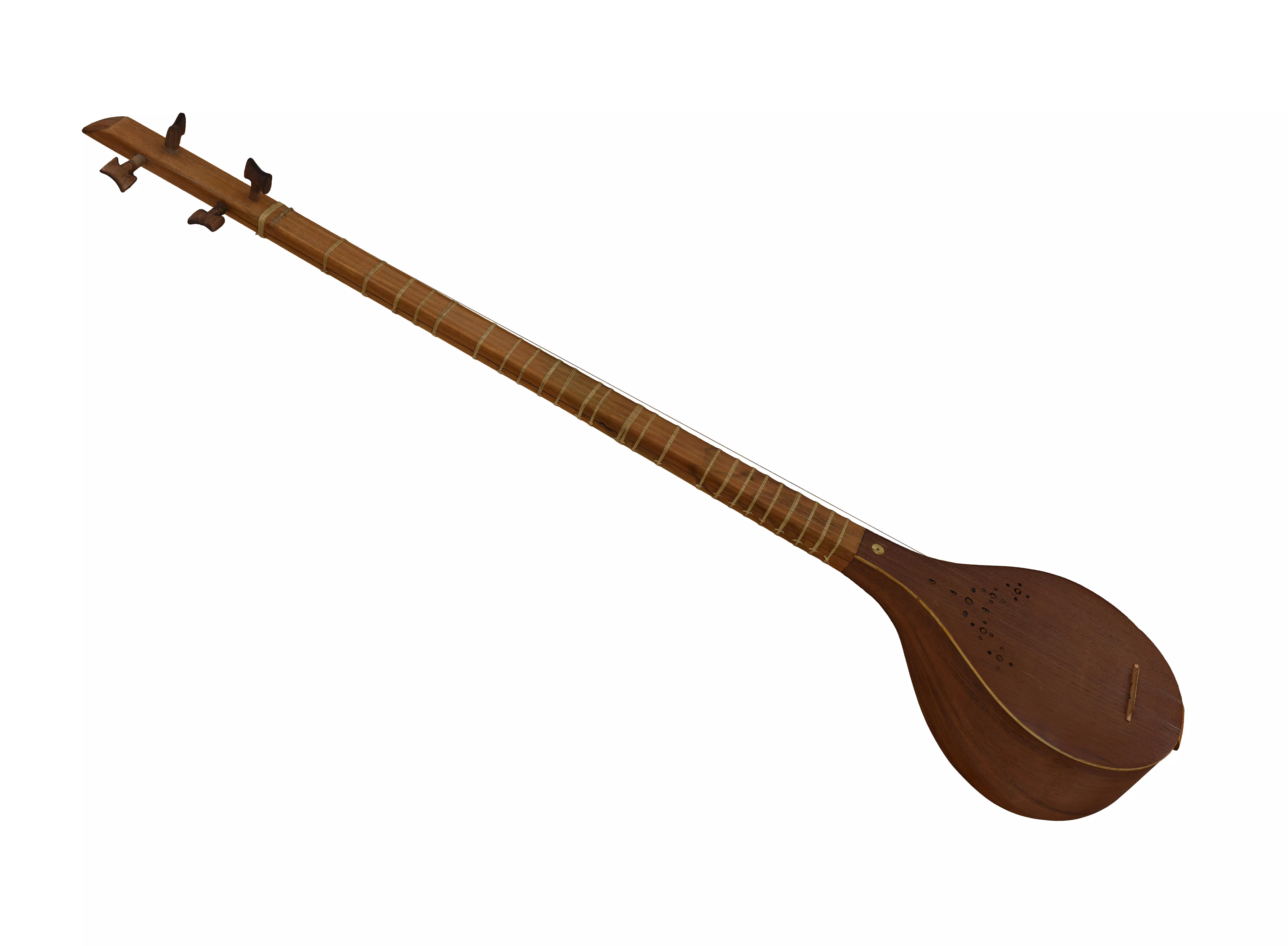 MUSICAL INSTRUMENT - SETAR - LONG-NECKED LUTE Low-poly 3D model