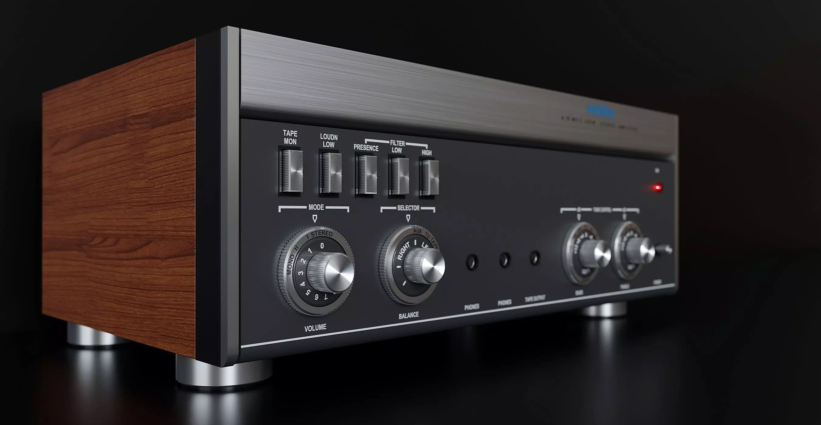 Vintage amplifier from Swiss brand 3D model