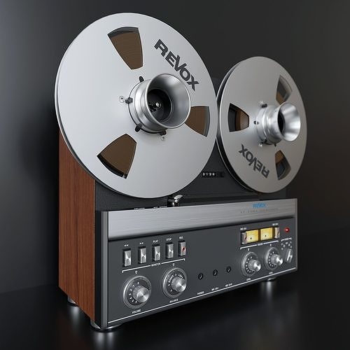 Vintage tape recorder from Swiss brand 3D model