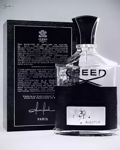 photorealistic Creed Aventus Perfume