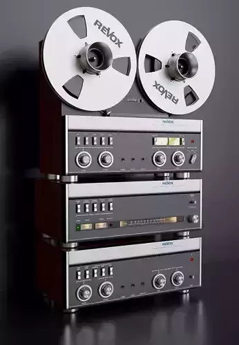 Stereo Tower Revox 3D Model Collection