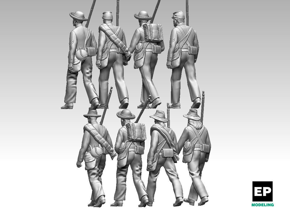  Confederate soldiers 3D print model_11