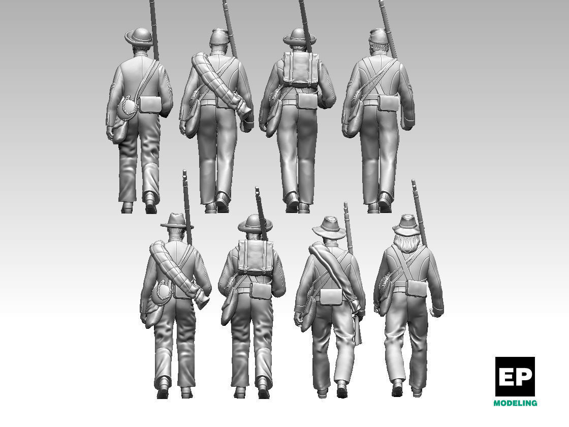  Confederate soldiers 3D print model_10