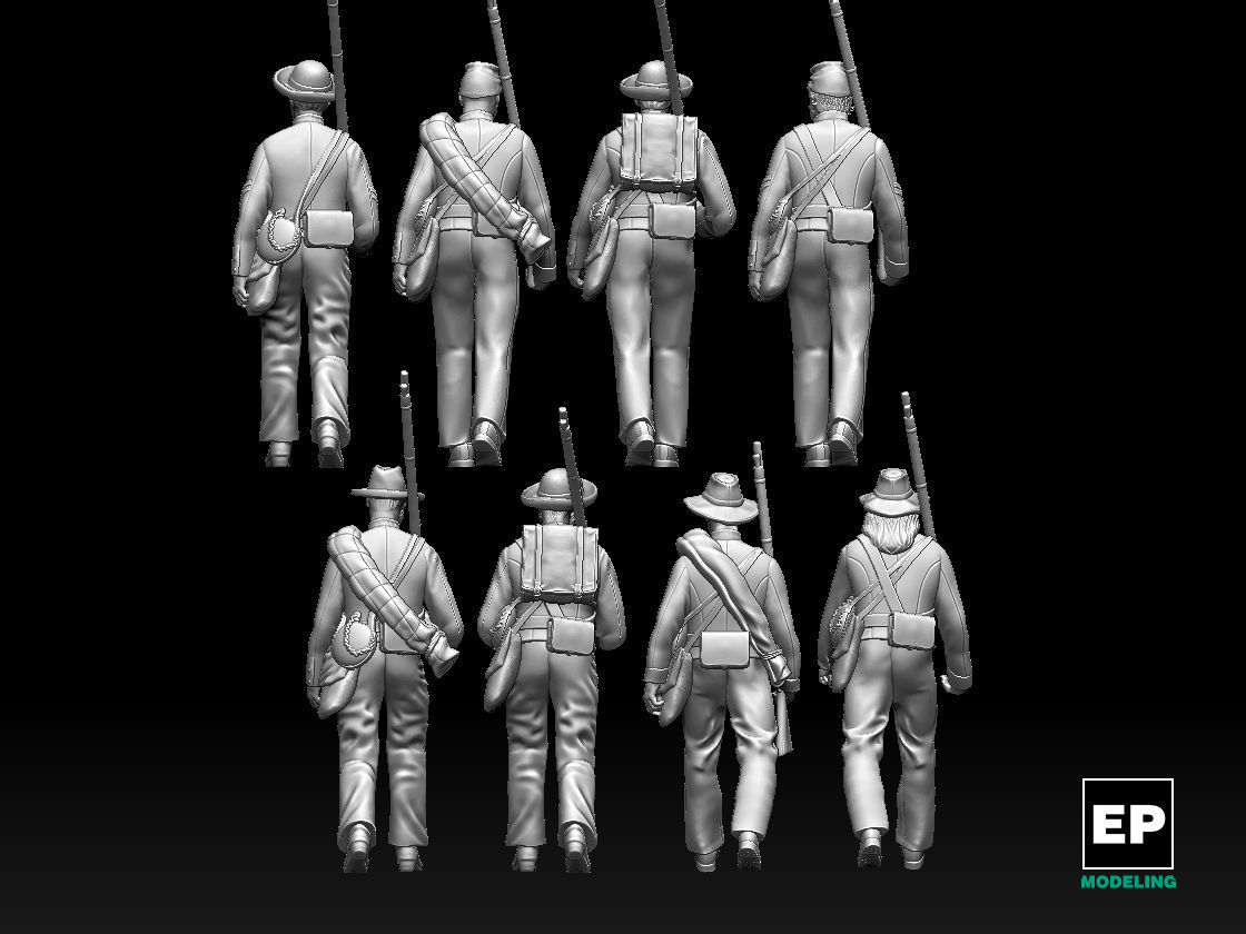  Confederate soldiers 3D print model_3
