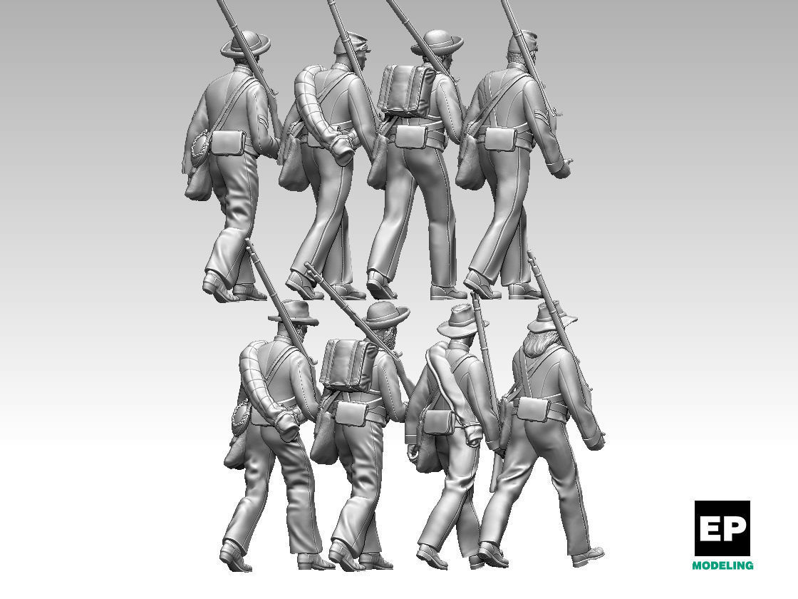  Confederate soldiers 3D print model_8