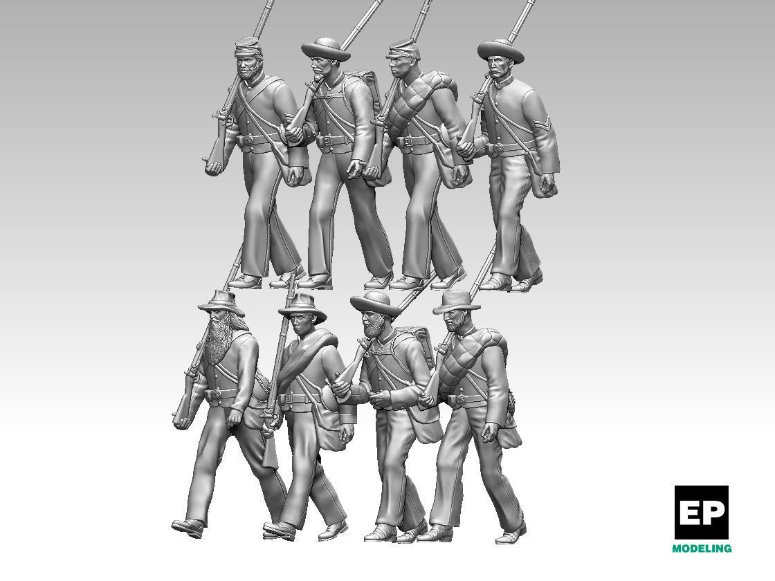  Confederate soldiers 3D print model_12