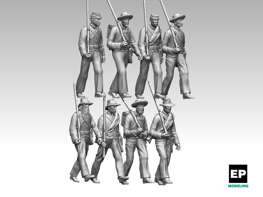  Confederate soldiers 3D print model_7