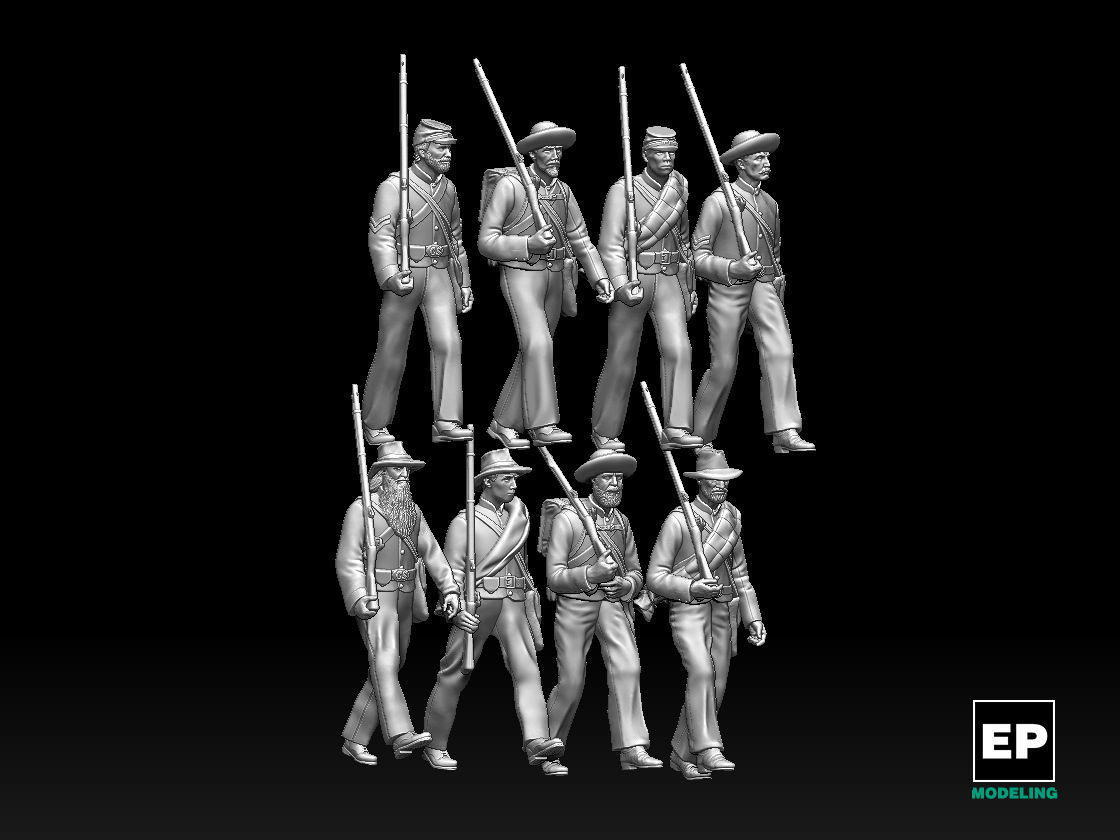 Confederate soldiers 3D print model_5