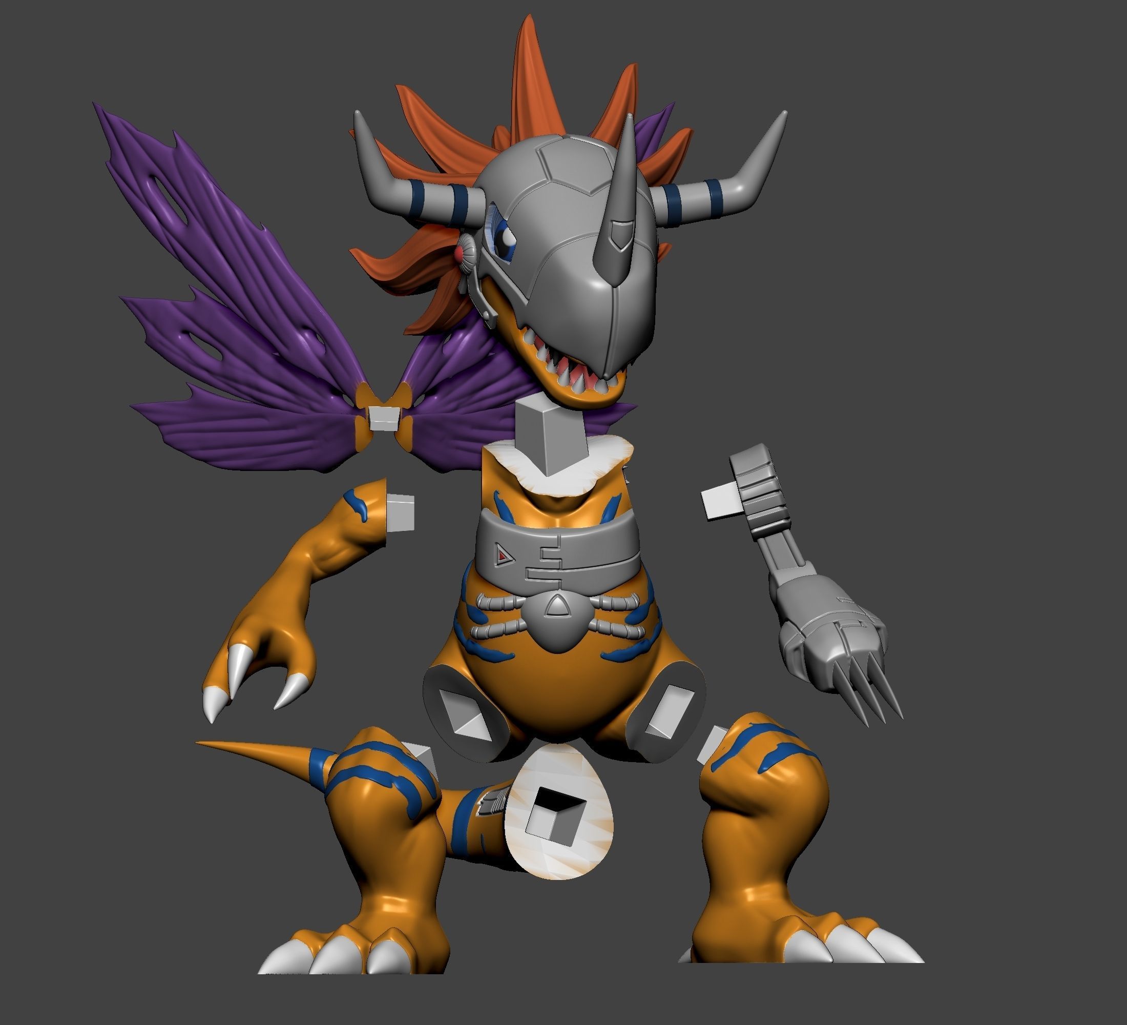 Digimon - Agumon Evolution Line  3D print model_26