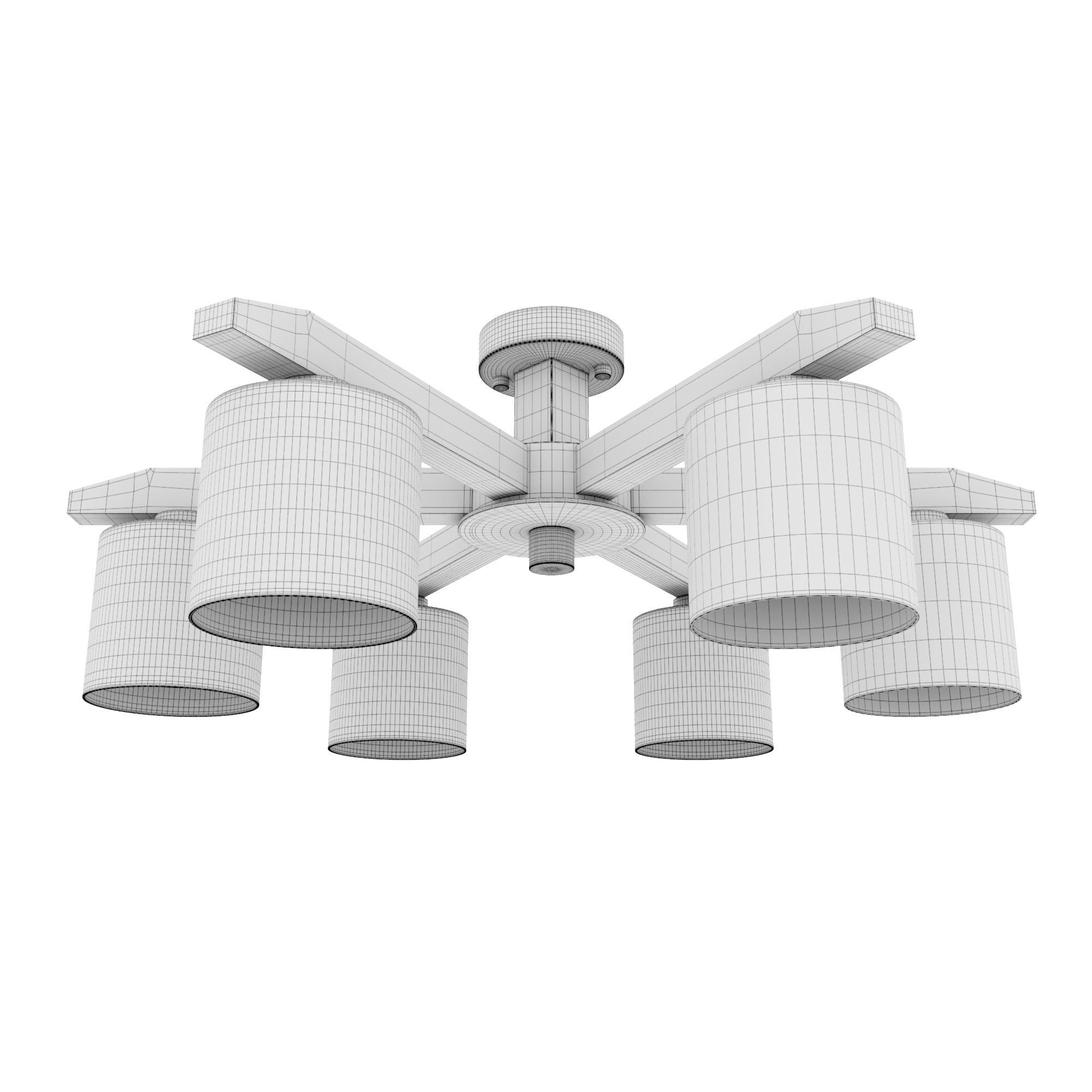 Modern chandelier 3D model_2