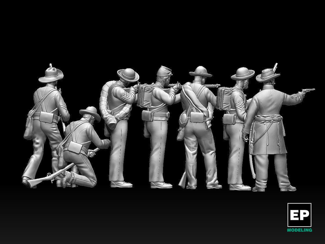 Confederate soldiers 3D print model_3