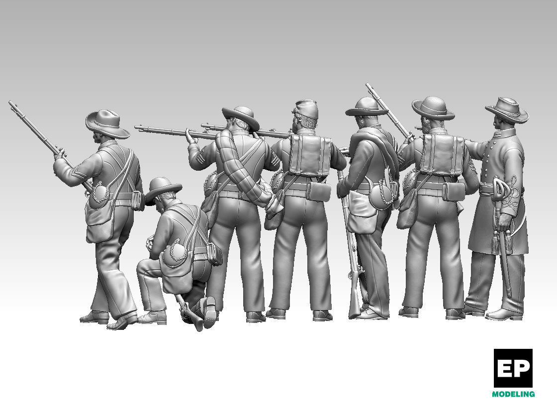 Confederate soldiers 3D print model_8