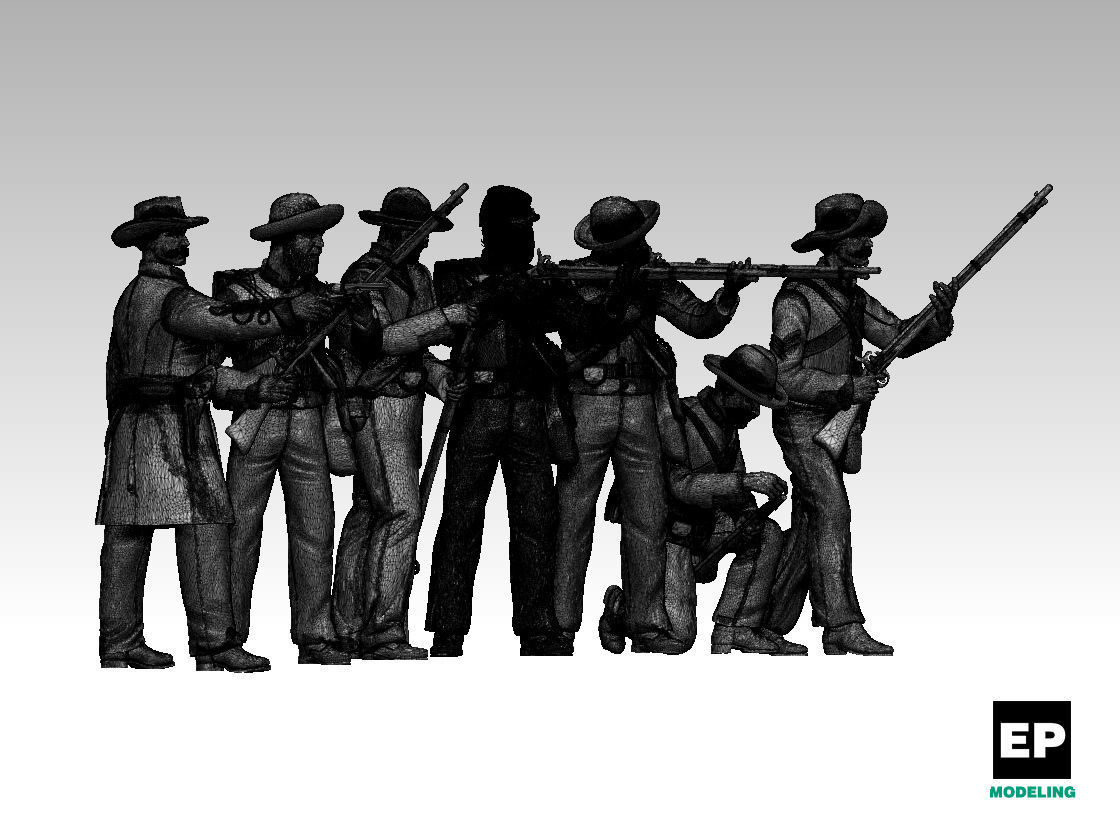 Confederate soldiers 3D print model_12
