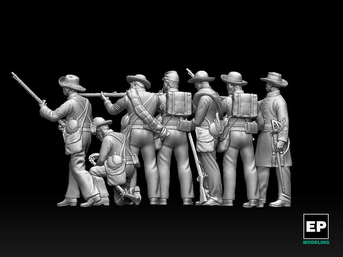 Confederate soldiers 3D print model_2