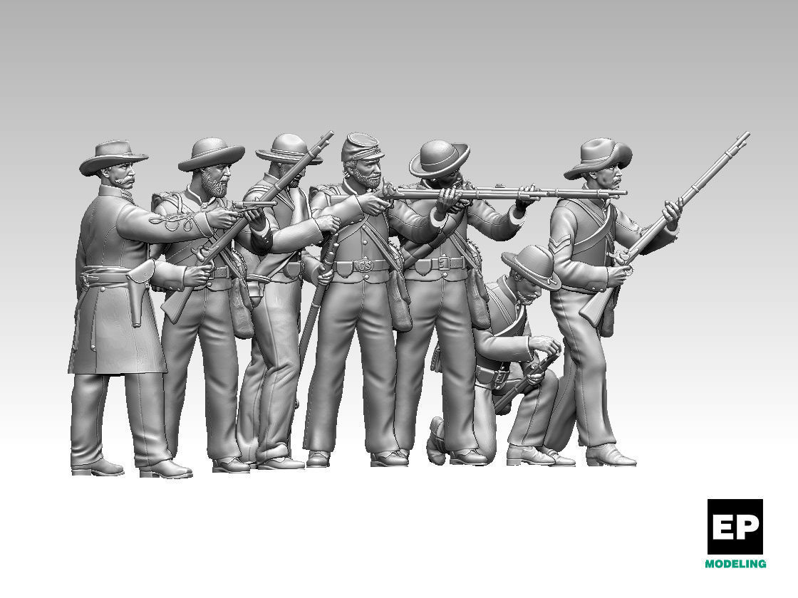 Confederate soldiers 3D print model_10