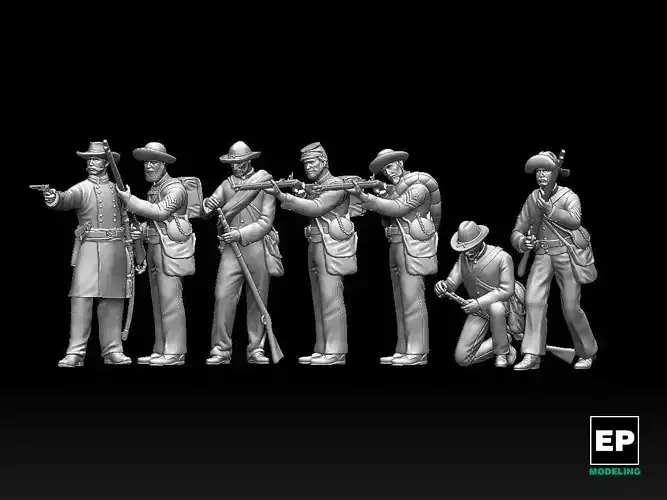 Confederate soldiers 3D print model