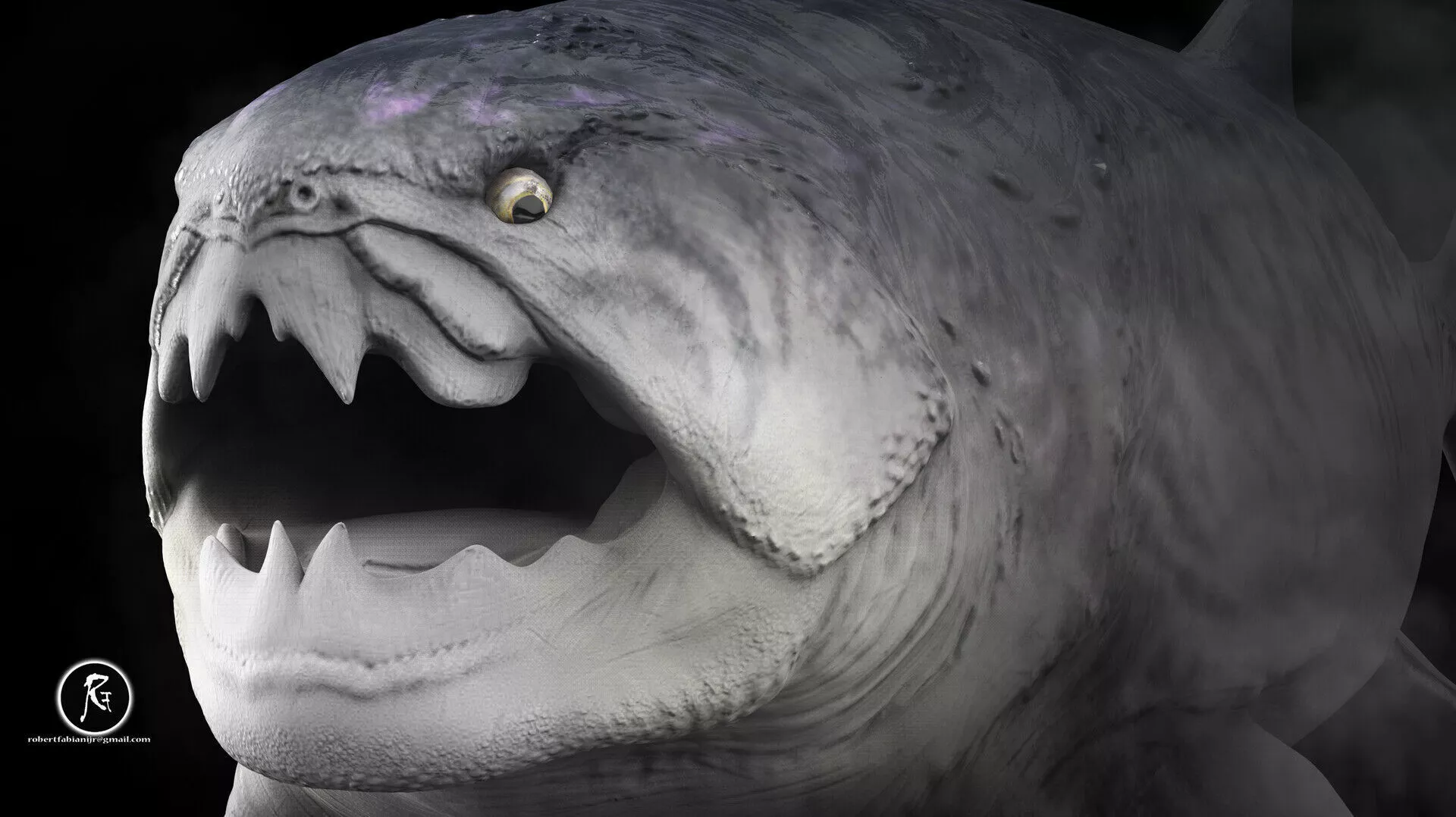 Dunkleosteus Low-poly 3D model