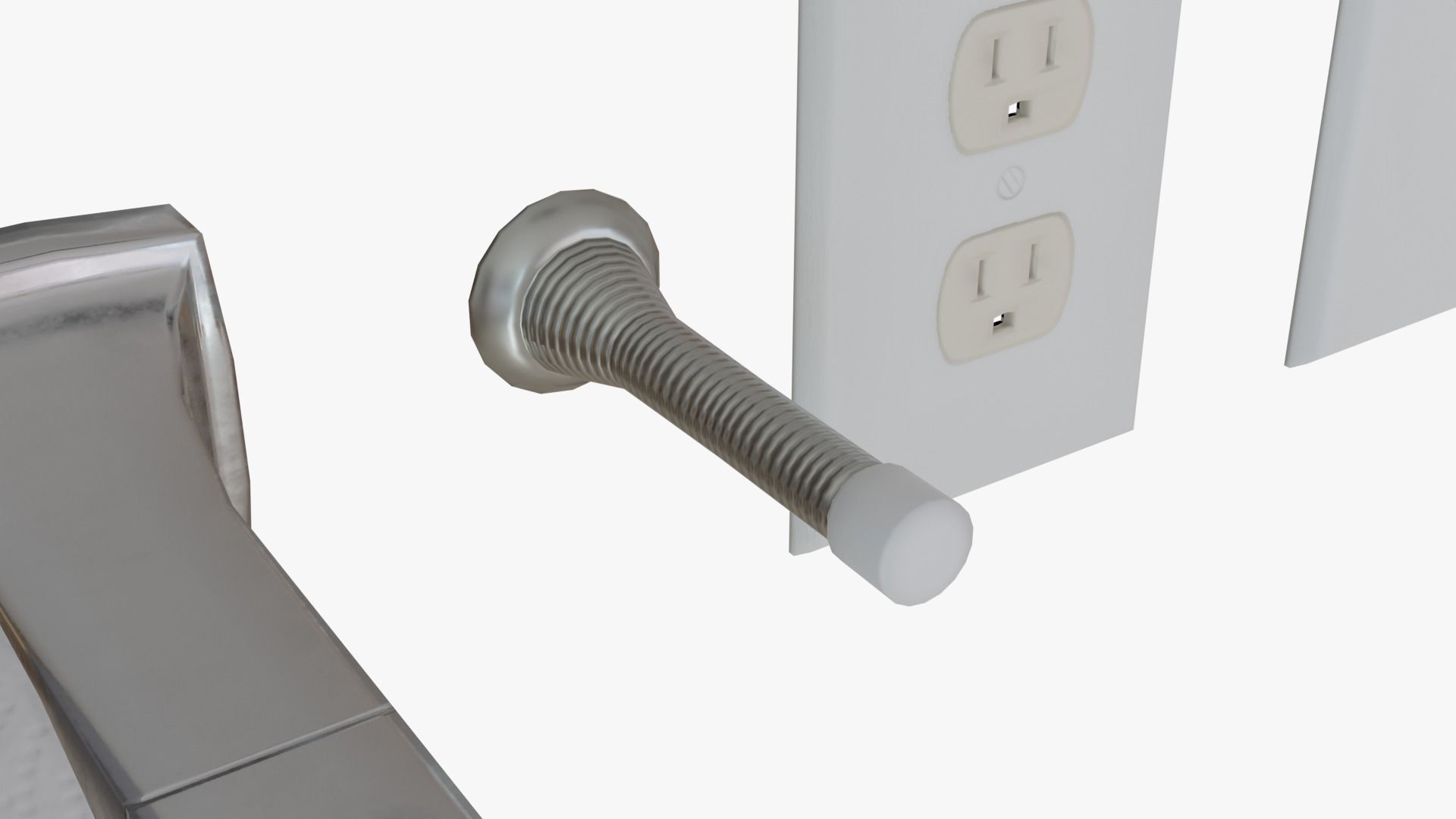 WALL PROPS 1 Light Switch Vent Toilet Paper Smoke Alarm Outlet Low-poly 3D model_8