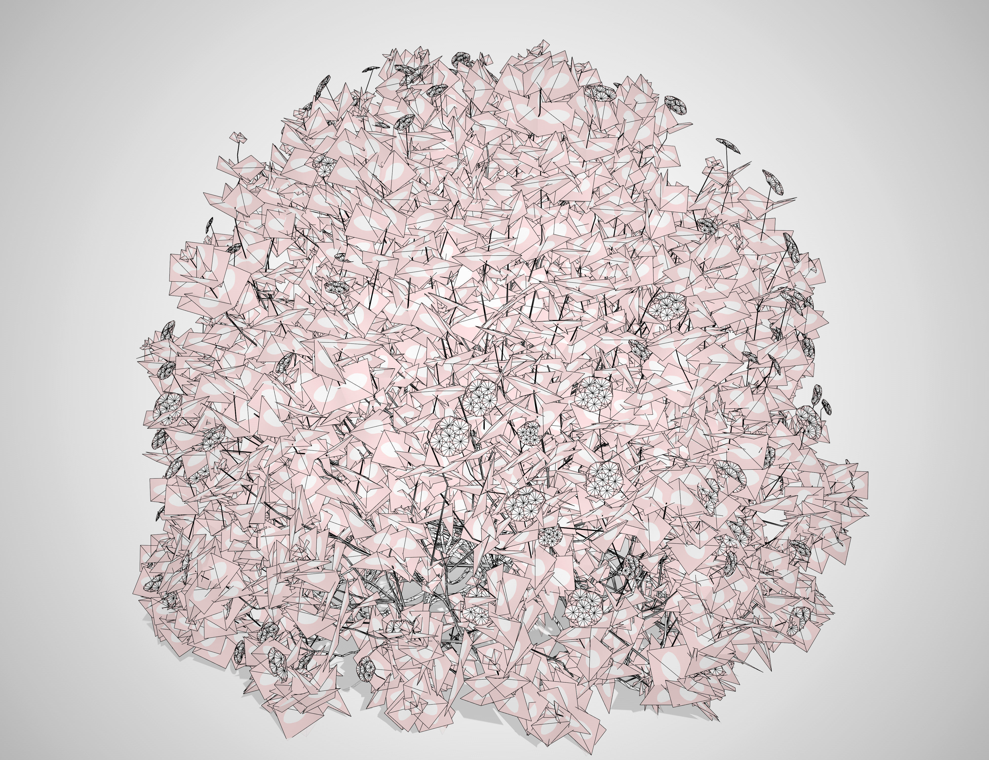 Evergreen Sunjoy Gold Beret Barberry shrub Low-poly 3D model_12