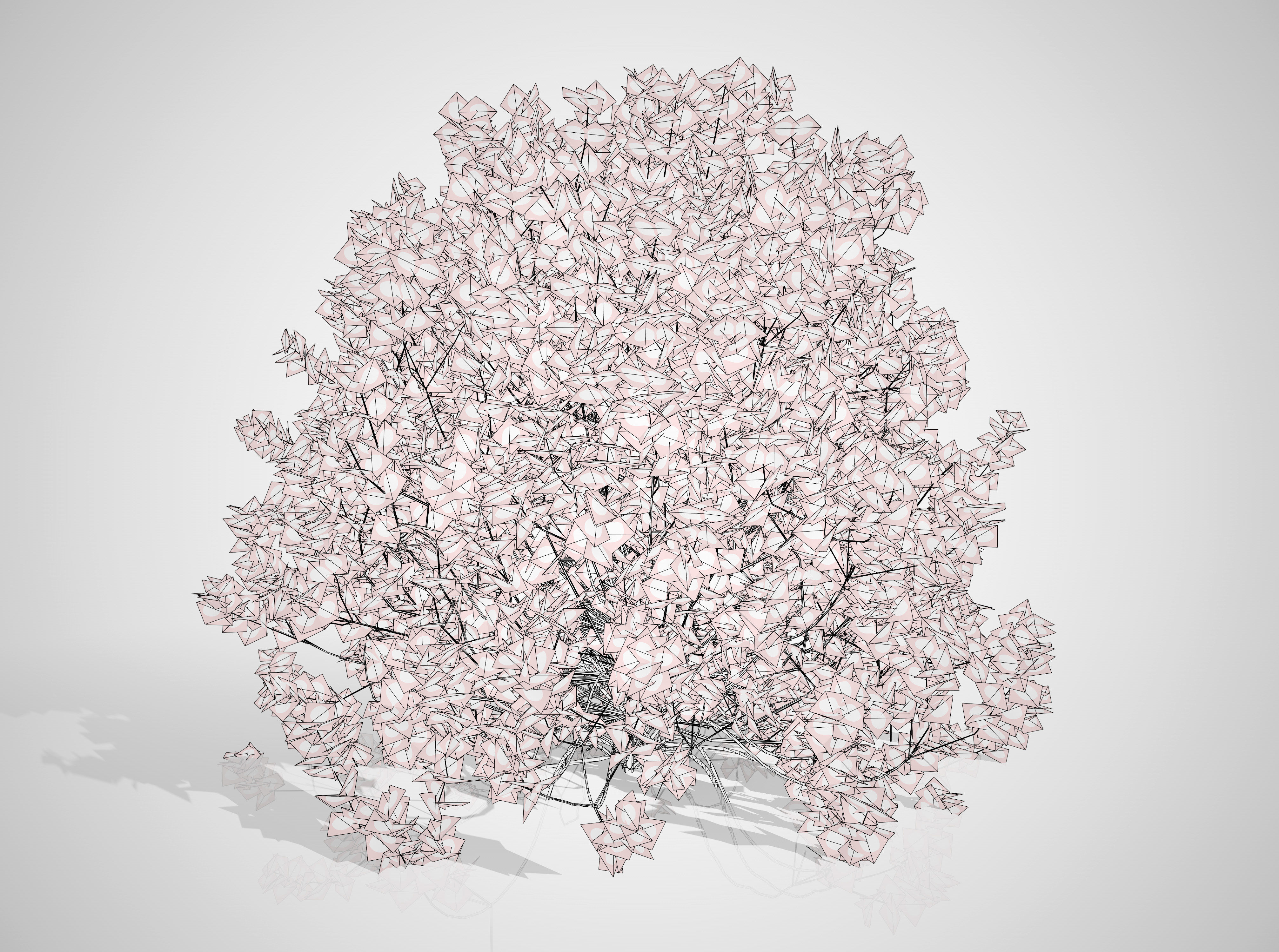 Evergreen Sunjoy Gold Beret Barberry shrub Low-poly 3D model_11